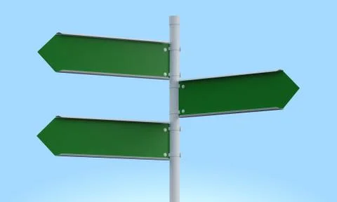 Green signpost Stock Illustration