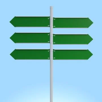 Green signpost Stock Illustration
