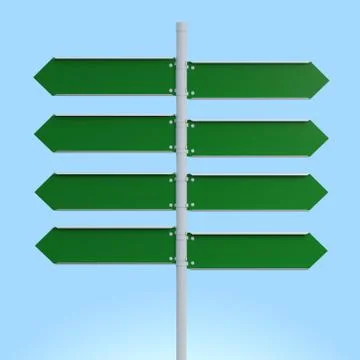 Green signpost Stock Illustration