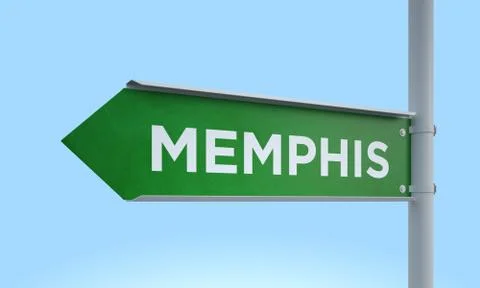 Green signpost memphis 스톡 일러스트