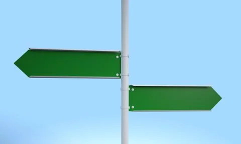 Green signpost  mock-up Stock Illustration