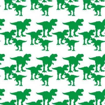 Green Silhouette Tyrex Pattern Stock Illustration