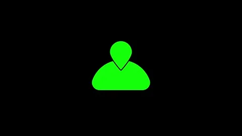 Green Silhouette User Profile Icon Stock Footage 332881971