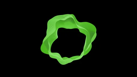 Green silicone ring shapes displayed from multiple angles in studio setting Stock Footage 323328601