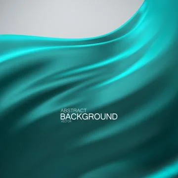 Green silk fabric. Stock Illustration