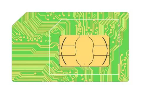 Green SIM card Stock Illustration