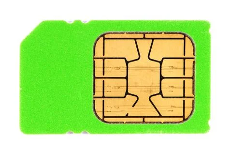 Green sim card Stock Photos