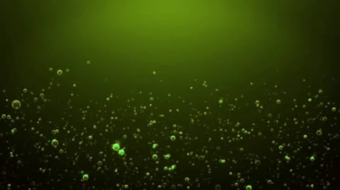 Green Simple Bubbles Stock Footage 10912176