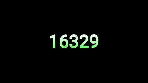 Green simple counter, Minimalist data animation, Clean numeric display Stock Footage 337617116
