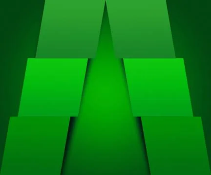 Green simple shapes background Illustrazione stock