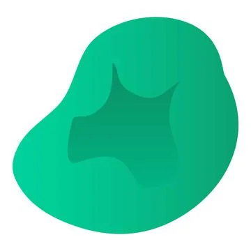 Green sit bean icon, isometric style Illustrazione stock