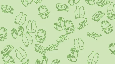 Green Sketch Pattern - A Seamless Design for Creative Projects. Stock Footage 321852560