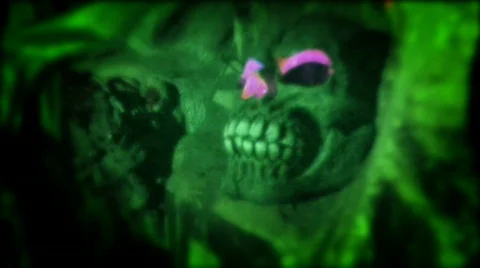 Green skull 1 released HD Stock Footage 273330