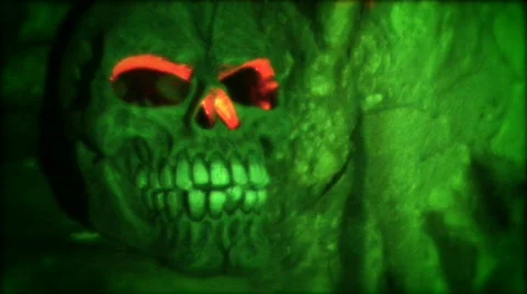 Green skull 2 released HD Stock Footage 273339