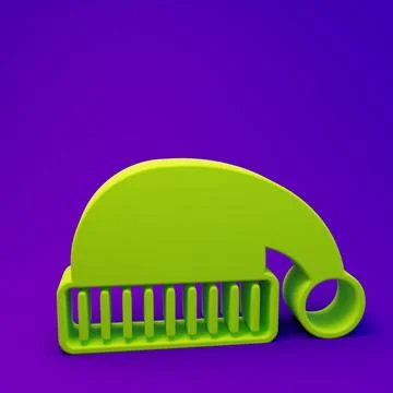 Green Sleeping hat icon isolated on purple-blue background. Cap for sleep. .. Stock Illustration