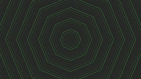 Green slim circles simple flat geometric on dark grey black background loop.. Stock Footage 228890248