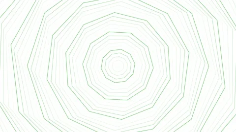 Green slim spin decagon star simple flat geometric on white background loop.. Stock Footage 228766867