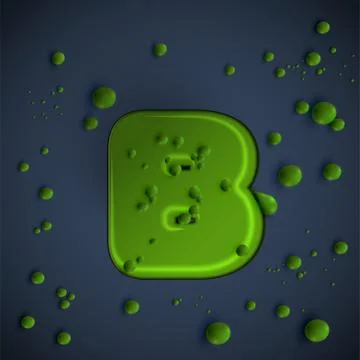 Green slime font, vector Illustrazione stock