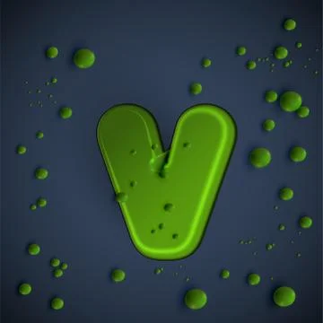 Green slime font, vector Illustrazione stock