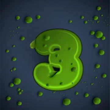 Green slime font, vector Stock Illustration