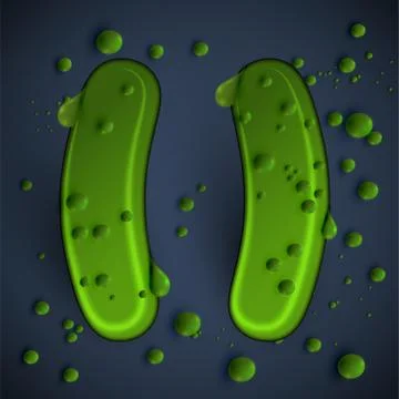 Green slime font, vector Illustrazione stock