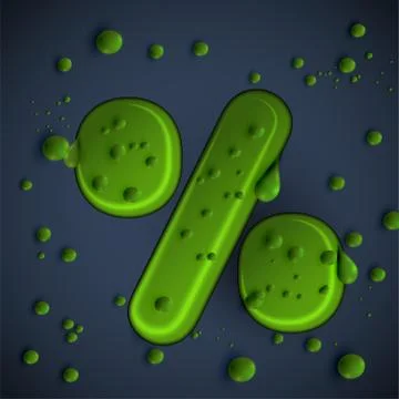 Green slime font, vector Stock Illustration