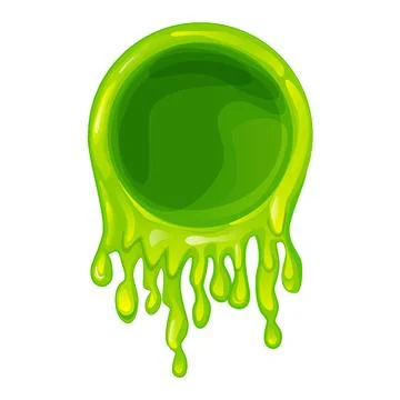 Green slime frame, blank template for graphic design. Stock Illustration