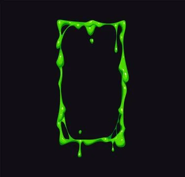 Green slime frame with toxic ooze and sludge Stock Illustration