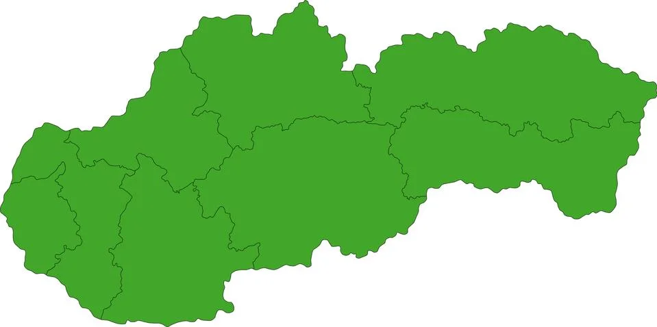 Green Slovakia map Stock Illustration