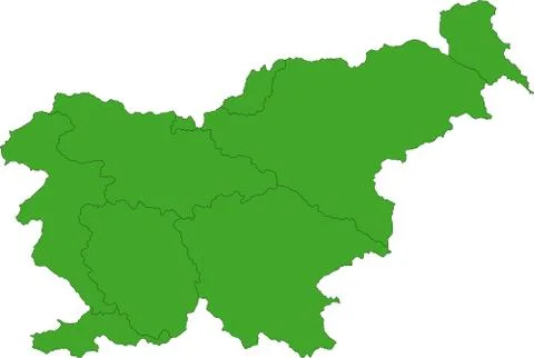 Green Slovenia map Stock Illustration