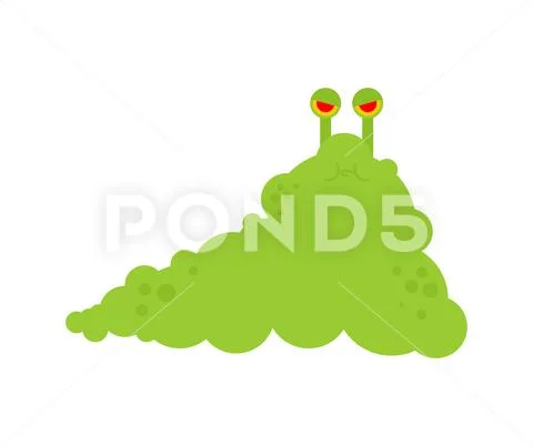 Green Slug cartoon isolated. Insect vector illustration ~ Clip Art ...