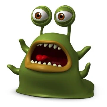Green slug monster Stock-Illustration