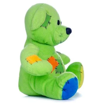 Green small soft toy bear Stock Photos