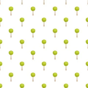 Green small tree repeating seamless pattern background Stockillustratie