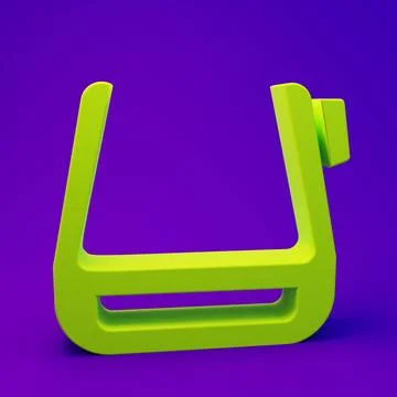 Green Smart glasses mounted on spectacles icon isolated on purple-blue back.. Stock Illustration