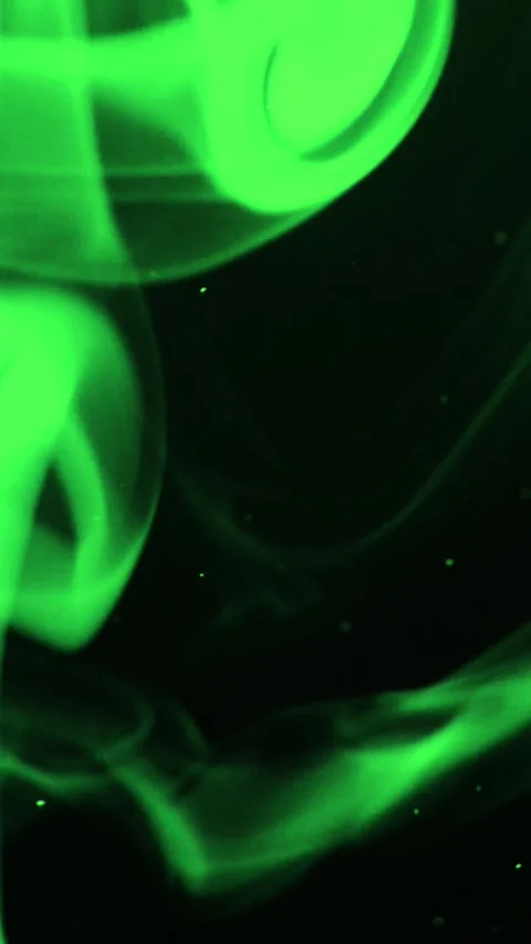 Green Smoke and Particles 62 Stock Footage 334928597