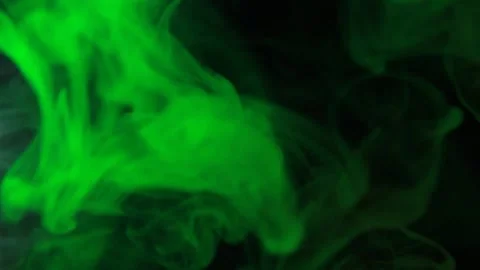Green smoke black background Stock Footage 262742283