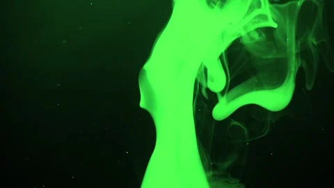 Green Smoke on Black Background Stock Footage 340392959