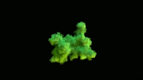 Green smoke blast motion graphics with night background Stock Footage 139184859