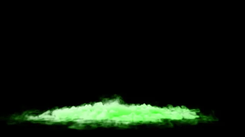 Green smoke cloud loop effect Stock Footage 261797682