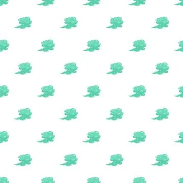 Green smoke cloud seamless pattern background イラスト素材
