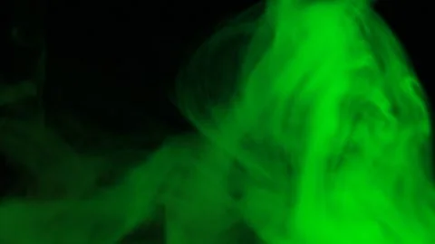 Green smoke dark background Stock Footage 262744270
