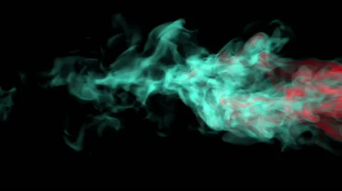 Green smoke, high-definition 3d render Stock Footage