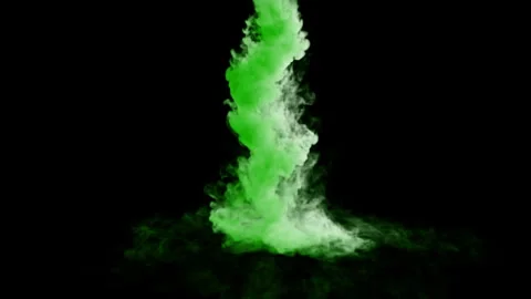 Green smoke loop effect Stock Footage 261797713