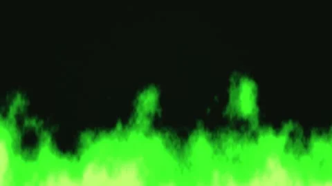 Green smoke rises in dark background with dynamic motion Stock Footage 338212231