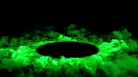 Green smoke shockwave effect animation Stock Footage 261799822