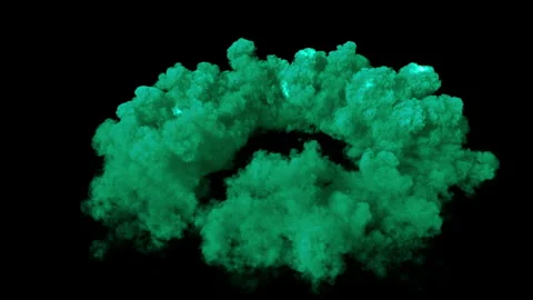 Green smoke shockwave effect animation Stock Footage 263002389
