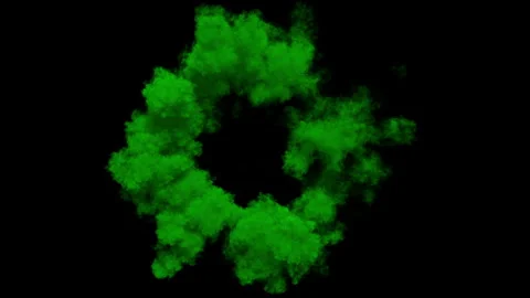 Green smoke shockwave effect animation Video stock 263002421