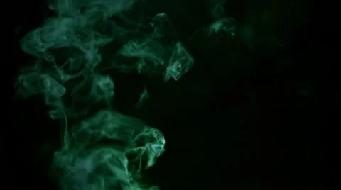 Green smoke in slow motion Stock Footage 44245542