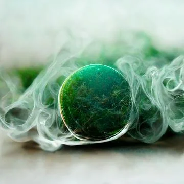 Green Smoke Sphere Stock Illustration